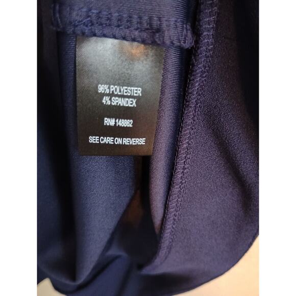 Torrid Dress Women 20 Blue Side Tie Waist Stretch Minimalist Corpcore Career NWT - Picture 11 of 12